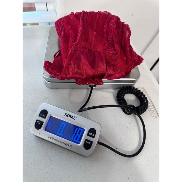 Vtg Kaelyn Max Womens Babydoll Top Size L Fairy Vamp Sexy Y2K Whimsigoth Red - Picture 14 of 15